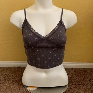 Aeropostale Lace Trim Cropped Cami